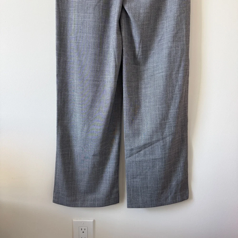 Old Navy Gray Heather Taylor Wide Leg Trousers Suit Pants Extra High Rise Small - Picture 7 of 8
